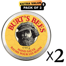 Lot of 2 Burt's Bees Hand Salve 3oz./ 85 g. Regular Size Tin 100 Natural Canada