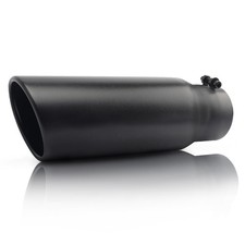 3 Inlet 4 Outlet 12 Length Exhaust Tip Rear Pipe Black Powder-coated Bolt-on 3 Inlet 4 Outlet 12 Length Exhaust Tip Rear Pipe Black Powder-coated Bolt-on