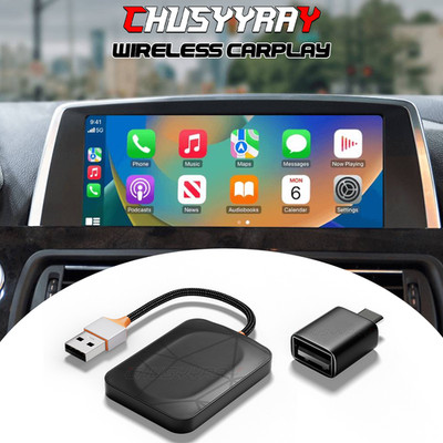 CHUSYYRAY CarPlay Wireless Adapter for  Wired CarPlay - Black