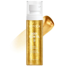 Body Glow Oil, SPF30 Moisturizing Body Oil Shimmer Gold Mica Sunscreen,Coconut G