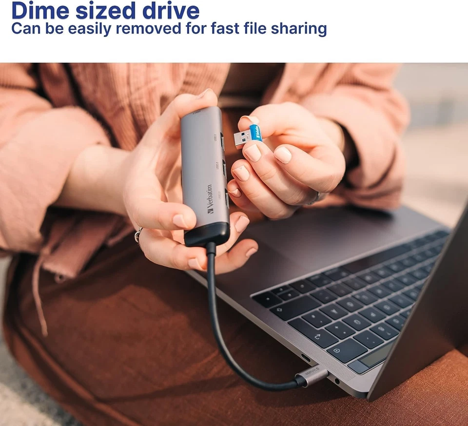 64GB USB Flash 3.0 NANO Store'n´Stay Blue Verbatim P-blister,Blue,98711 USB 3.2  - Image 3 of 4