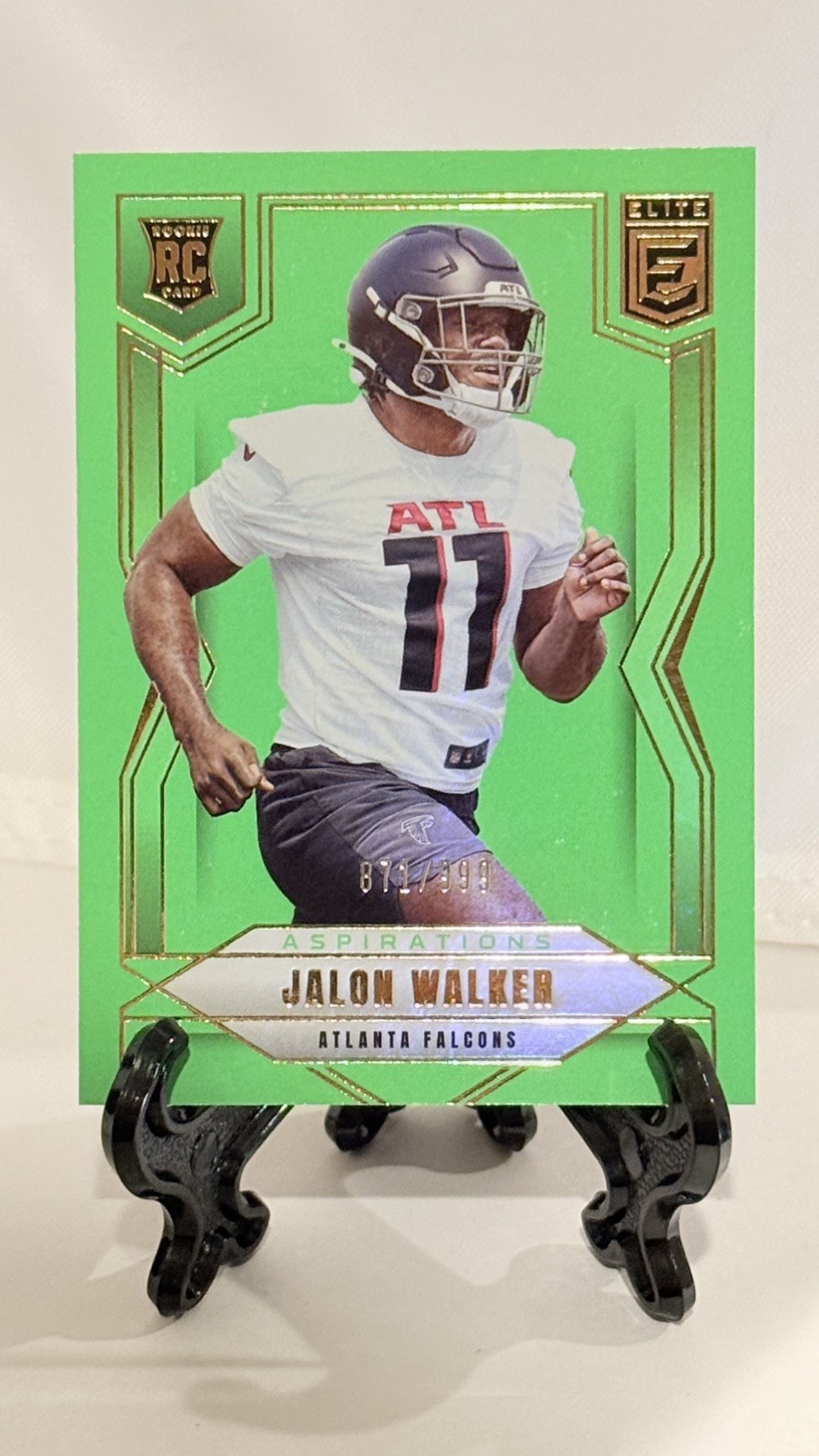 2025 Panini Donruss Elite - Jalon Walker #165 Aspirations Lime Green /999 (RC)