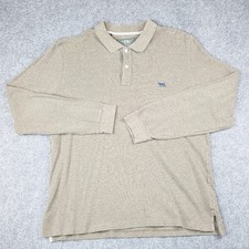 Rodd  Gunn Pique Polo Shirt Long Sleeve Sports Fit Grey Mens XL Preppy Outdoor
