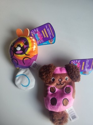 Hunde Vs Squirls 4 Zoll *Gertrude und Sauger* 2er-Pack Beanie Plüschtiere brandneu
