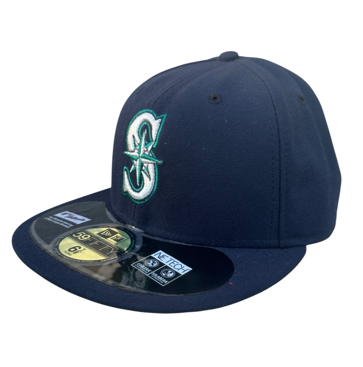 Seattle Mariners New Era 59FIFTY Fitted Size 6 7/8 Hat Navy Blue