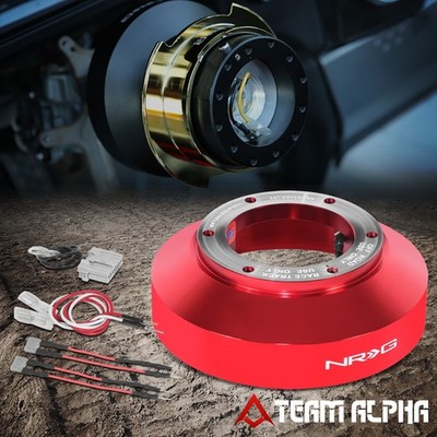 Fits Infiniti Nissan NRG Red Steering Wheel Quick Release Kit Short Hub Adapter