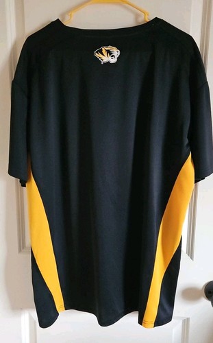 Missouri Tigers Mizzou Nights Apparel Quik Dry T-Shirt Black/Yellow Mens Size XL - Picture 2 of 8