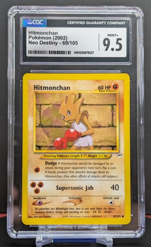 Hitmonchan (Unlimited) graded CGC 9.5 for sale on eBay