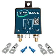 RL180 Trennrelais inkl. Terminals 20-25mm&sup2; Zweitbatterie Camper Caravan Van KFZ