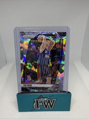 2024-25 Panini Prizm Yao Ming #284 Legends Cracked Ice Rockets