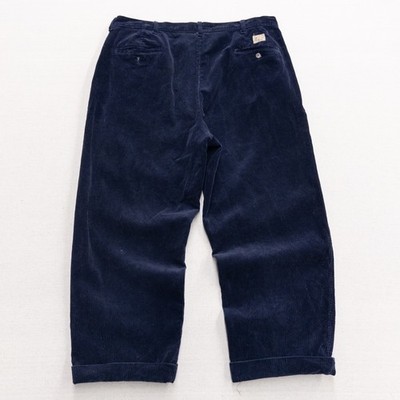 Vintage 90s Polo Ralph Lauren Corduroy Pants Navy Blue USA Made