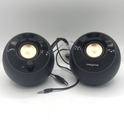 Creative Labs MF1680 Pebble USB 2.0 Desktop Speakers - Black - Tested, Works