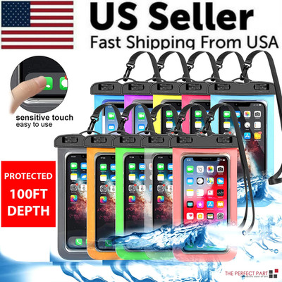 The Perfect Part 3 Pack Waterproof Floating Phone Pouch Dry Bag 100FT Universal