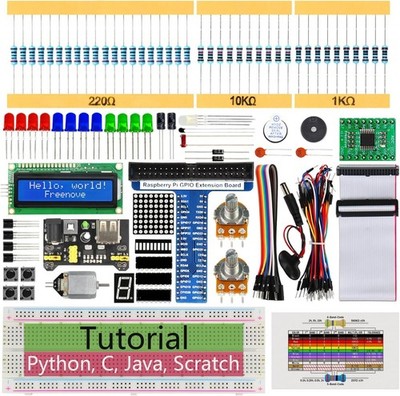 ''Ultimate Raspberry Pi Starter Kit - 164 Items, 88 Projects, 682-Page Guide, Pyt