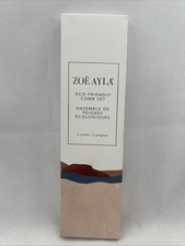 Zoe Ayla Eco-Friendly 2 Comb Set - New Sealed - Polypropylene & Wheat Straw