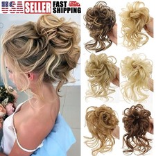 Bun Hair Piece Messy Bun Hair Piece, Tousled Updo  Tendrils Hair Bun Extensions