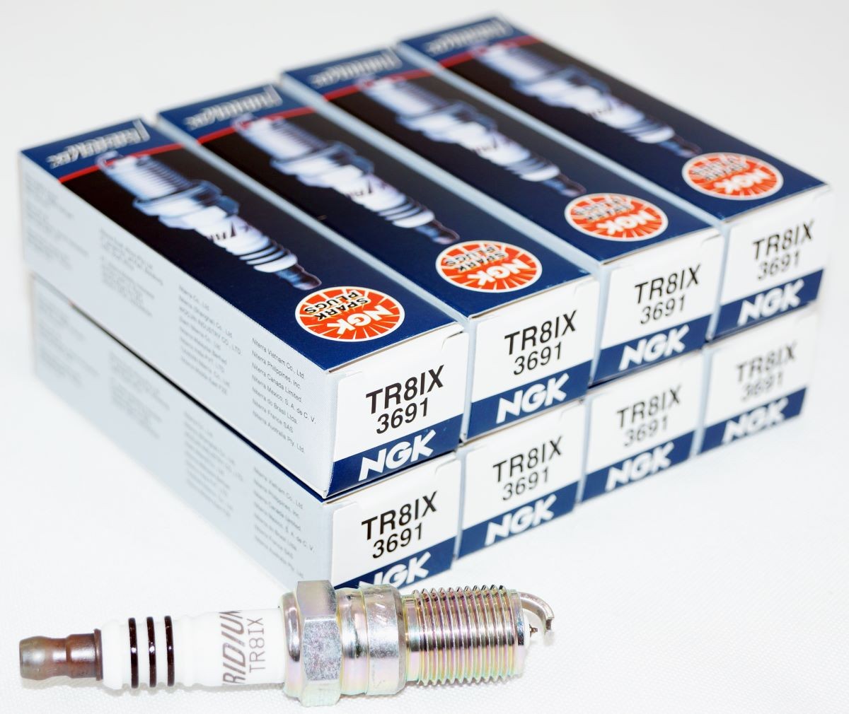 Set of 8 Genuine NGK 3691 TR8IX Iridium IX Spark Plugs