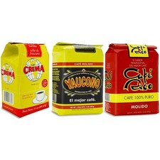 Yaucono, Cafe Crema,  Cafe Rico Ground Coffee Variety, Puerto Rico, 14 oz Bags