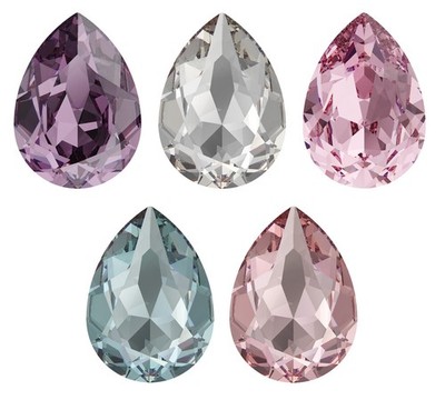 Hervorragende PRIMERO 4320 Birnenform ausgefallene Kristalle Strass * NEUE...