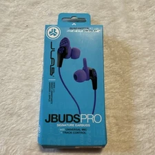 JLab Wired JBuds Pro with Universal Mic - Purple Orchid 3.5mm Jack