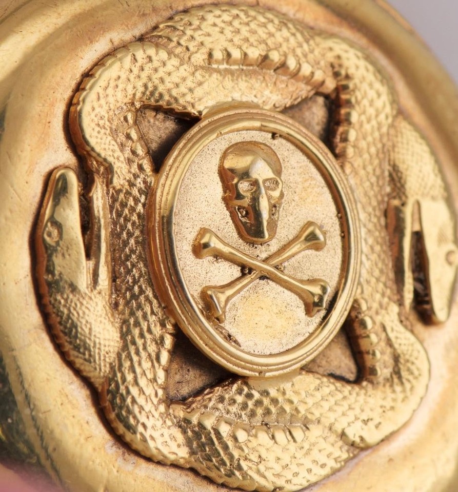 Antique Memento Mori Victorian Pocket Watch Gilt Silver Chased Case ...