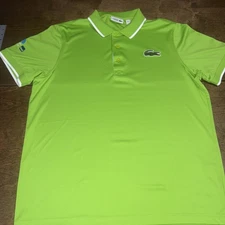 Lacoste Polo Sport Shirt Men's XL  (6) 100% Cotton Short Sleeve Green
