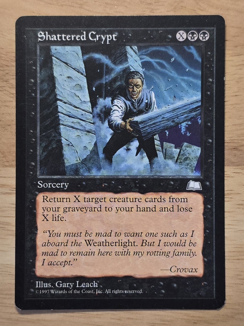 Magic the Gathering Weatherlight  Shattered Crypt  MTG  Black