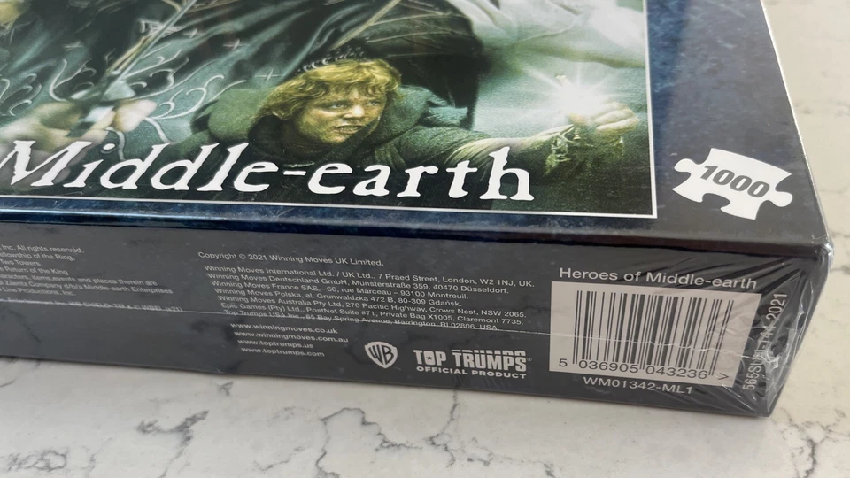 EL SEÑOR DE LOS ANILLOS HÉROES DE LA TIERRA MEDIA 1000 PIEZAS ROMPECABEZAS NUEVO Foto 3 de 4