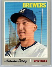 Hernan Perez 2019 Topps Heritage Milwaukee Brewers 332