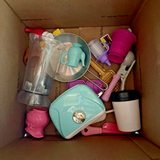 Huge Vintage Play Lot MIXED Play Kitchen Accessories Bowls Plates Ice FUN KIDS