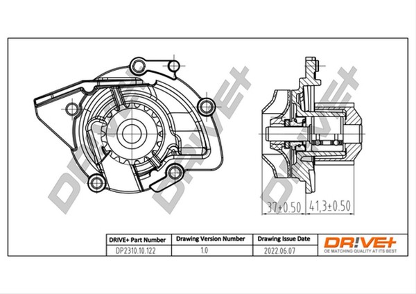 Wasserpumpe MotorküHlung Dr!Ve+ DP2310.10.122 FüR Ford Kuga 2 DM2 MAX WA6 Focus-image