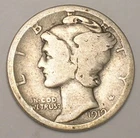 1919 S Mercury Winged Head Dime 10 Cents Silver Coin
