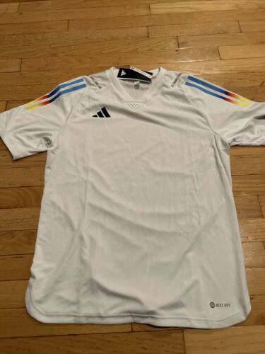 Adidas Tiro 23 Pro HEAT-RDY Men's White Soccer Jersey Sz M HJ9943 World Cup NWT - Picture 1 of 8