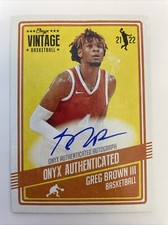 2021-22 Onyx Vintage Greg Brown III Rookie Auto #VAGB
