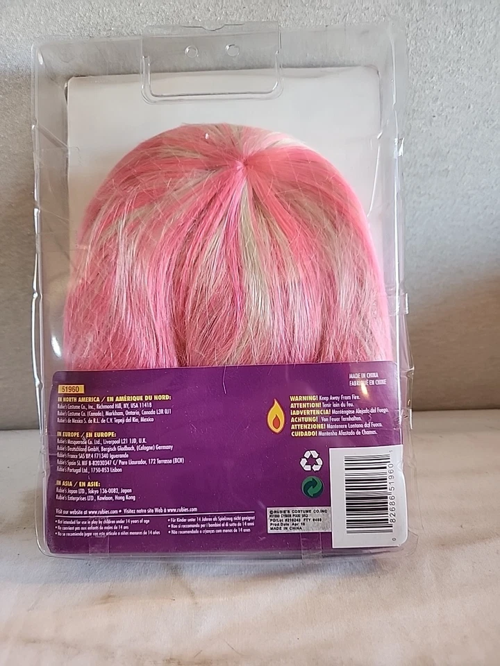 Sexy Peluca Corta Algodón Caramelo Rosa Cyber Pixie Fairy Foto 3 de 4