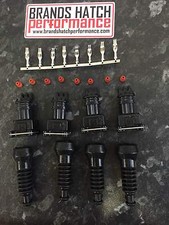 4 X Einspritzventil Z&uuml;ndkerzen Mit Stiefel Bosch EV1 2 Weg Stecker Mini Timer