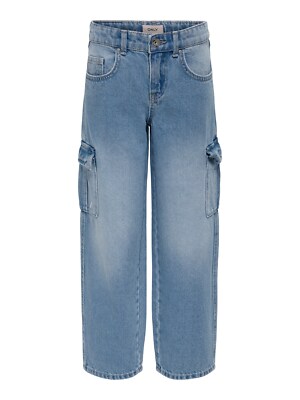Kids Only Mädchen Cargo Jeans Gr. 128-164 KOGHARMONY WIDE CARGO CARROT PIM