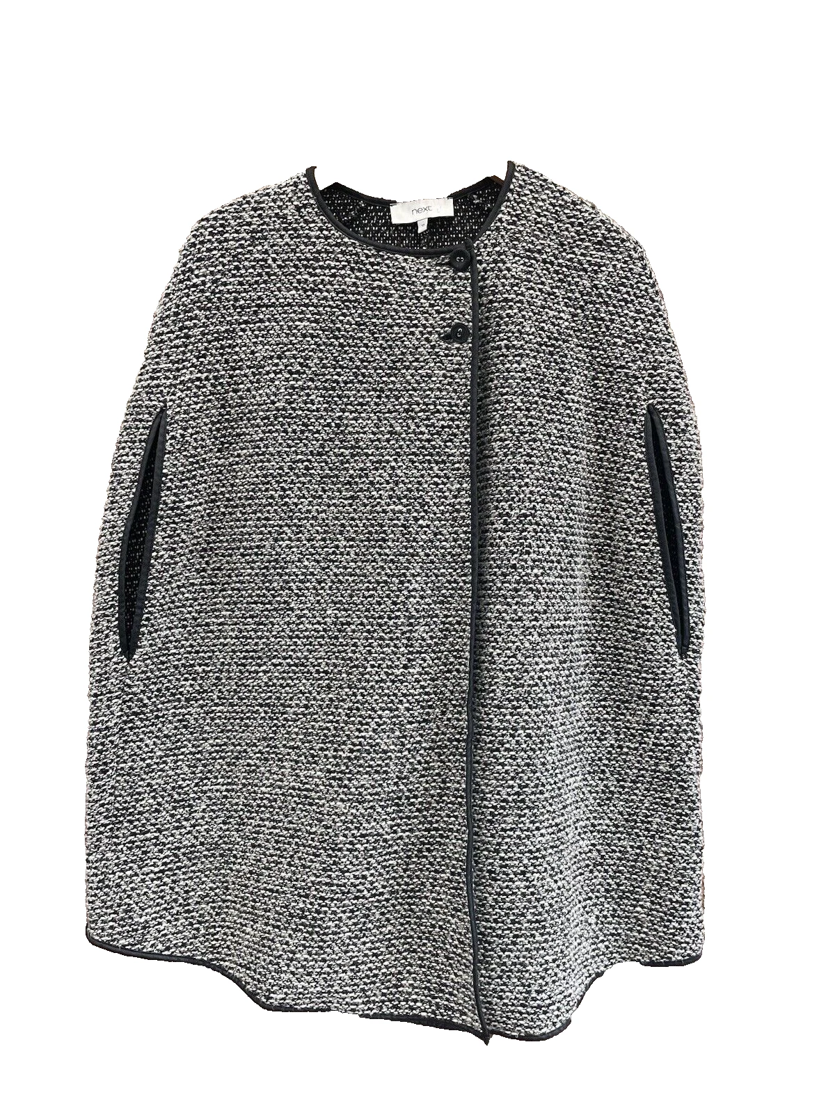 NEXT Women's Grey Cape Poncho Tunic Jumper Bodywarmer Top Size 12 / 40