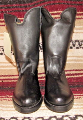 Bottes Cowboy Roper Cuir Noir – Femme, Taille 39, Vintage, Bon État
