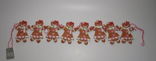 Sugared Gingerbread Girl RAZ Imports 30" Resin Garland - New