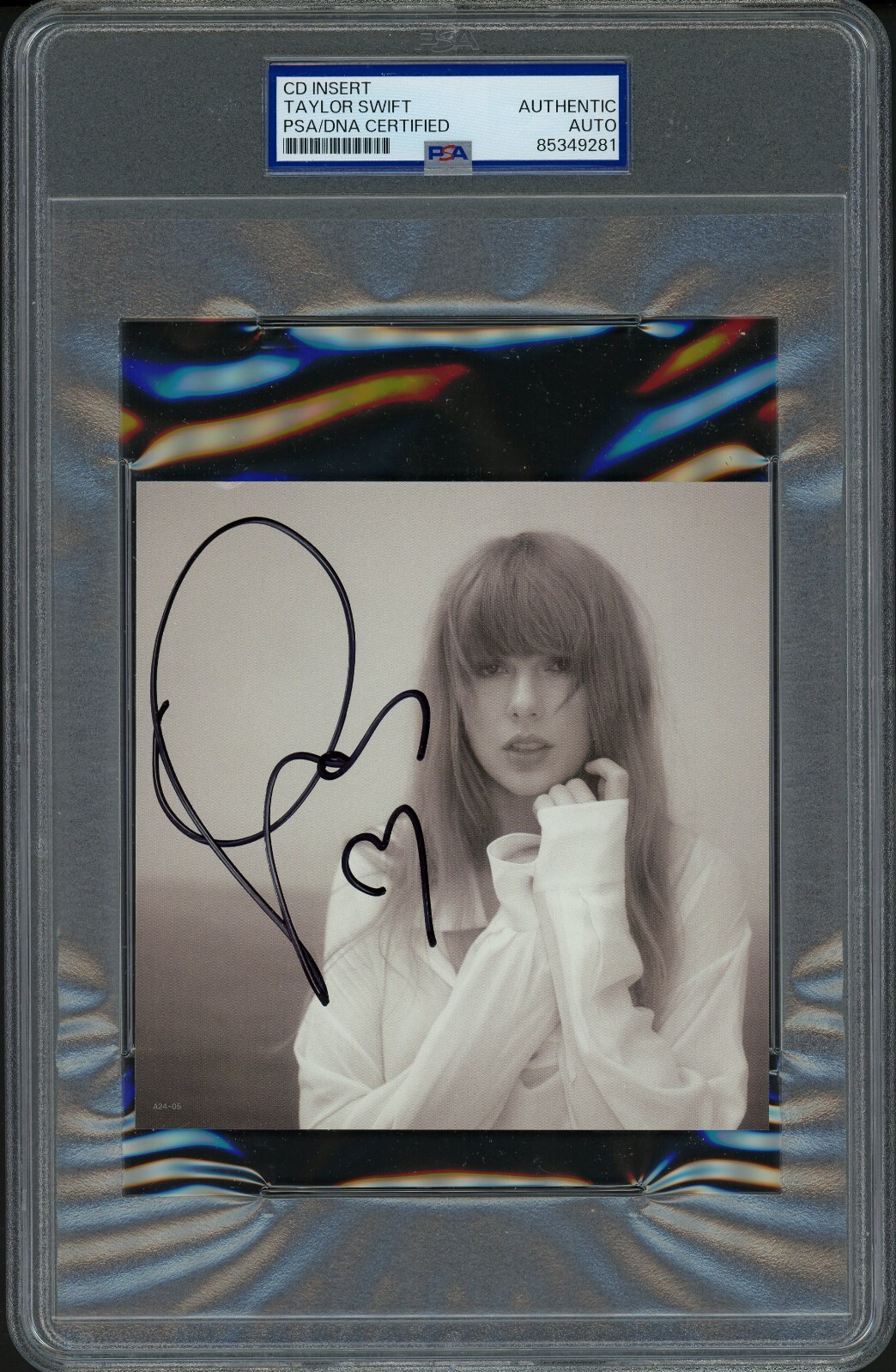 Taylor Swift Signed Autograph w/HEART Tortured Poets Department CD Album PSA/DNA