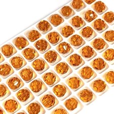 Preciosa Genuine Czech Round MC Faceted Crystals Topaz golden brown Bead 6mm 8mm