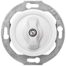 Drehschalter Schalter Porzellan weiss Aus Wechsel Unterputz THPG