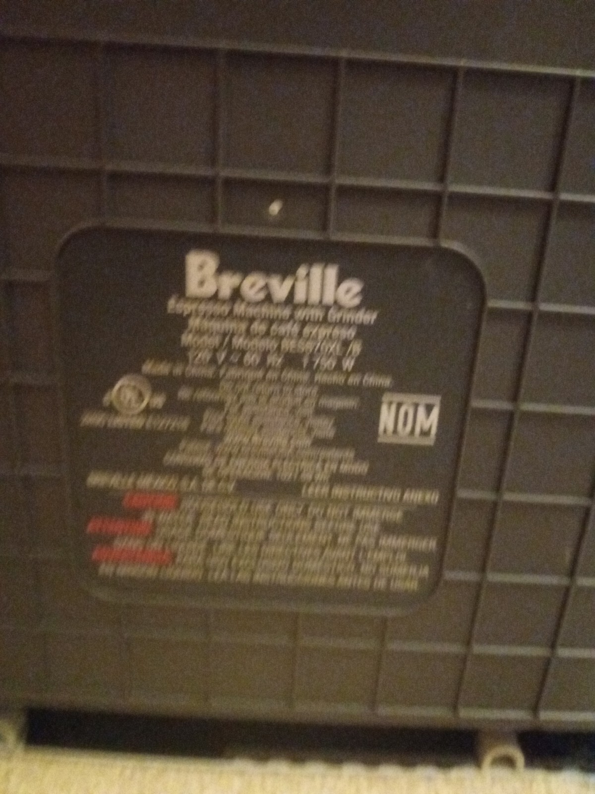 Breville Barista BES870XL/B Express Impress Espresso Coffee Machine With Grinder Cuisine