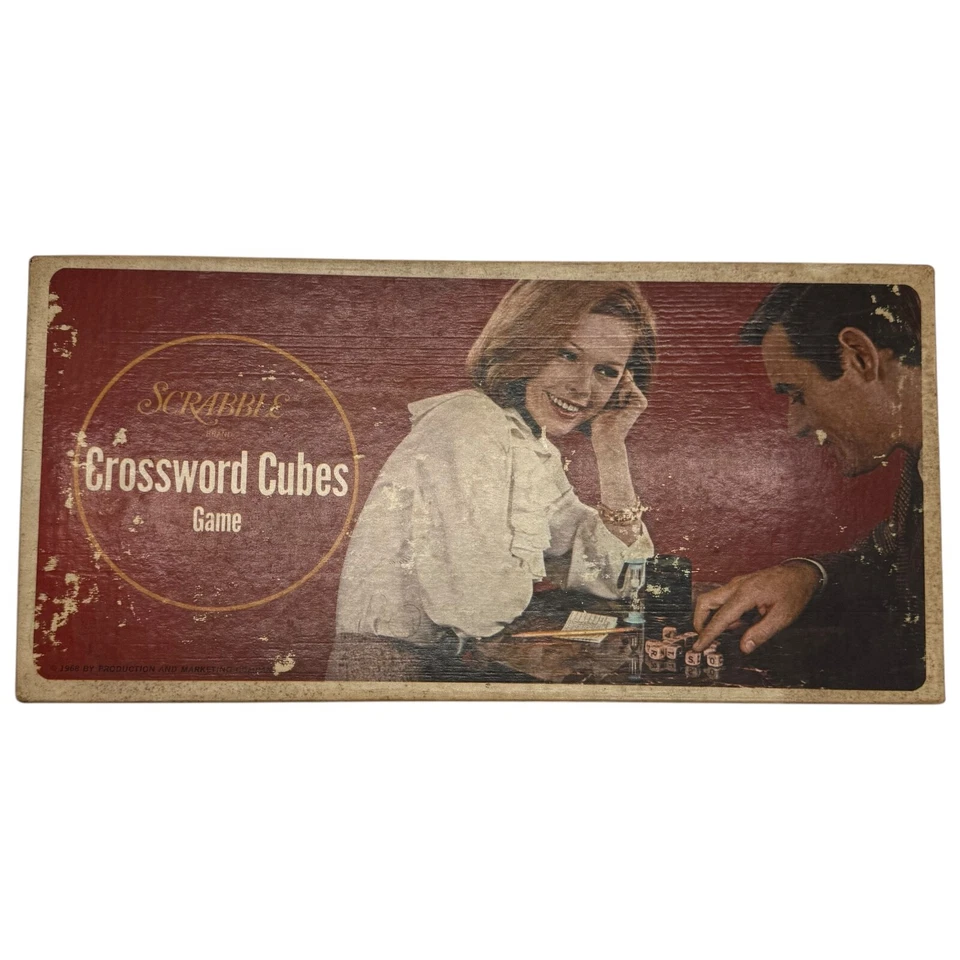 Scrabble Crossword Cubes Game 1968 Selchow & Righter – Vintage Set - Image 4 of 4