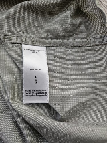 IKE Ime Behar Mens Shirt Large Green Designer Fashion Short Sleeve Button Down - Picture 9 of 9