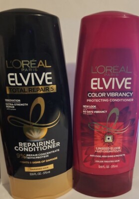  2 L'Oreal Elvive T 5Repairing Conditioner Damaged Hair/Color Protection Cond.