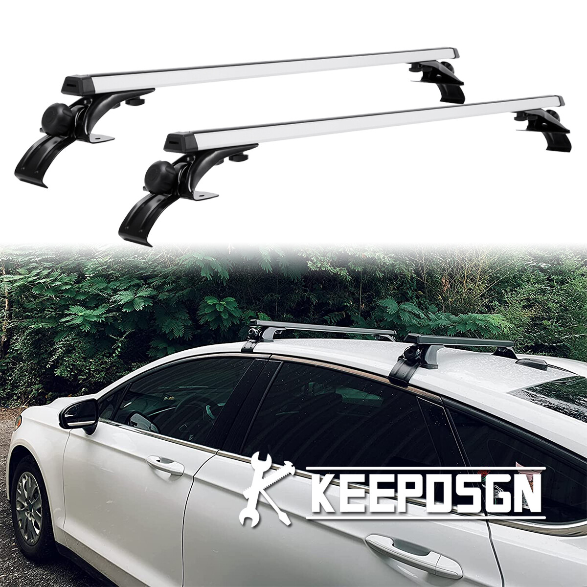 For Hyundai Elantra Sonata Roof Racks 48" Cross Bar Luggage Bike Kayak