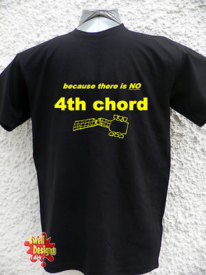 BECAUSE THERE IS NO 4TH CHORD Punk Rock Retro T-Shirt alle Größen