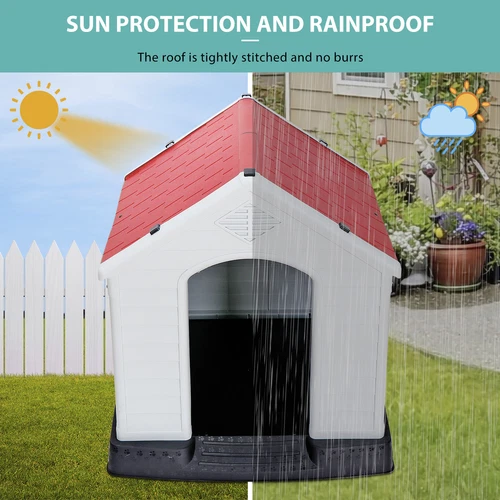 28 Zoll/32 Zoll H Outdoor Hundehaus wetterfest Tierheim Hundeheuche 4 Farben - Bild 59 von 73